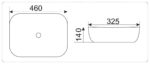 Накладная раковина ceramalux d1333h021