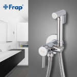 Гигиенический душ со смесителем латунь/хром frap f7505-2