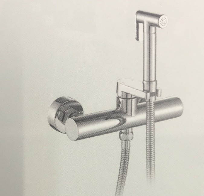 Гигиенический душ со смесителем латунь/хром frap f7509