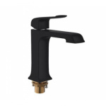 Смеситель для раковины с гайкой черный gappo g1050