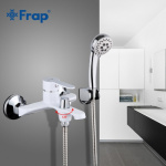 Смеситель для ванны с переключателем  корпусе белый/хром frap f3241