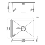 Кухонная мойка Roxen Uno 54 560210-54-S Satin Текстура — изображение 11